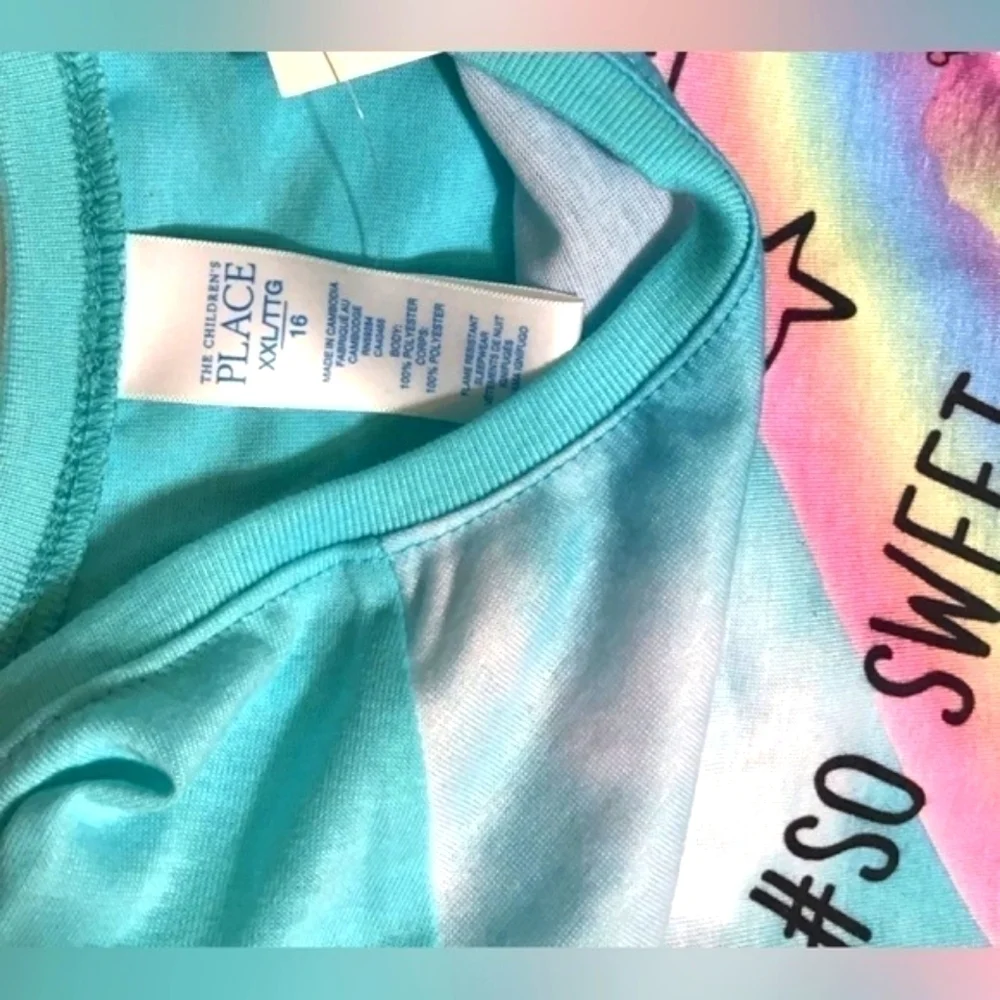 The Children's Place Sweet Vibes Queen Unicorn Pajama Set